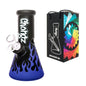 Chongz - Glass Waterpipe, 20cm, ”Up in Flames” Glass, Ice Pinch