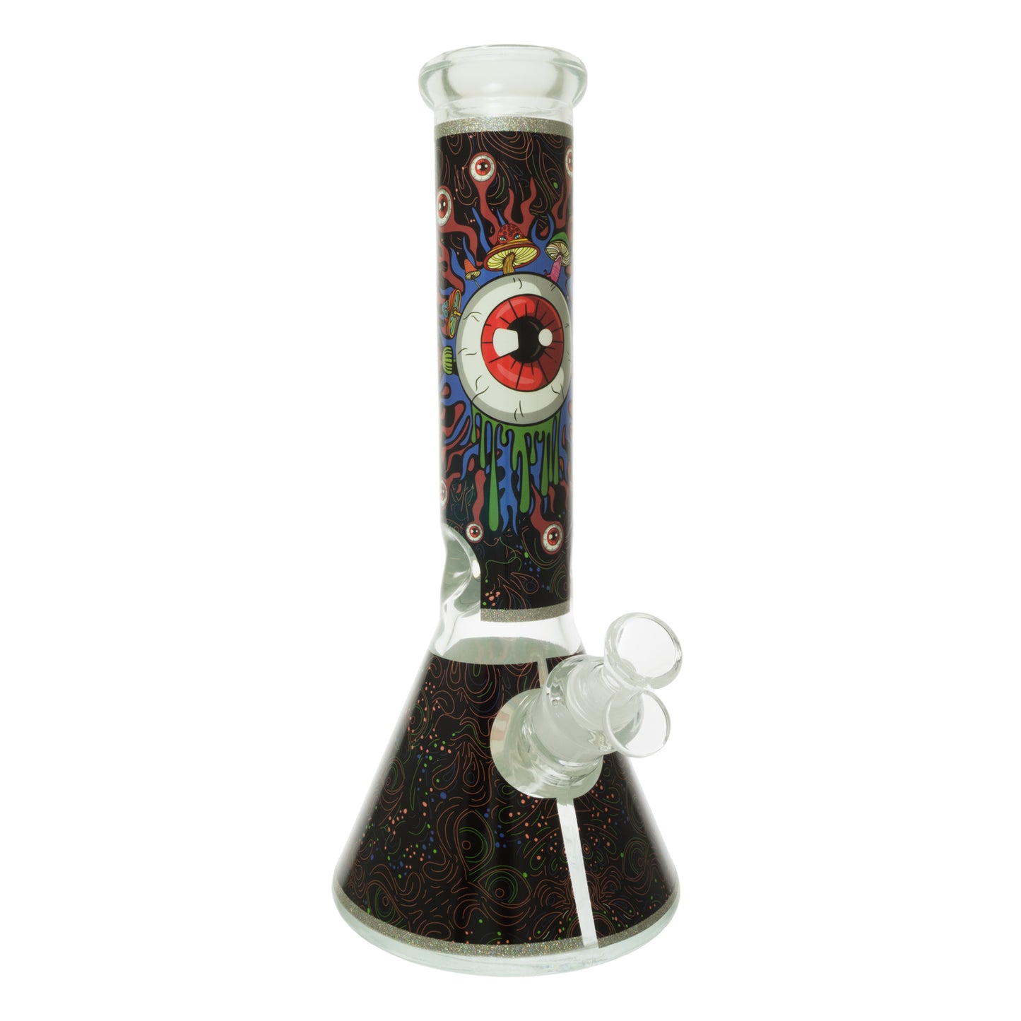 Chongz - Waterpipe, Glass, 30cm, Beaker w/ Ice Pinch, “Magic Eye”