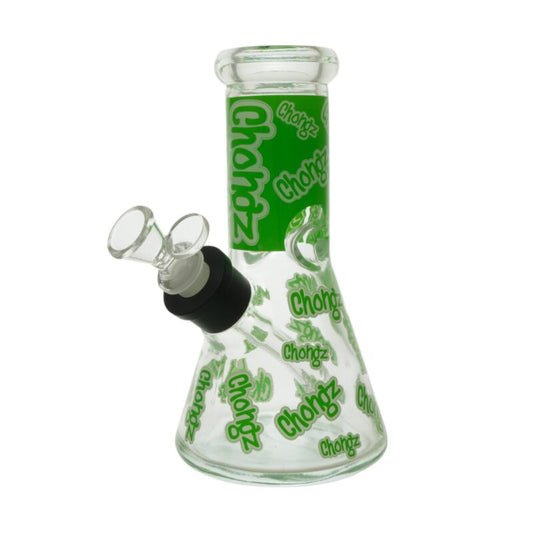 Chongz - Glass Waterpipe, 20cm, Beaker w/ Ice Pinch, Glow, “Multi Chongz”