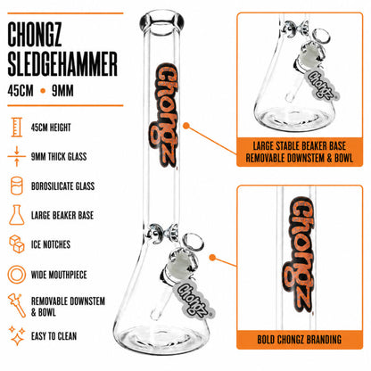 Chongz 45cm 9mm “Sledgehammer” Beaker Glass Bong