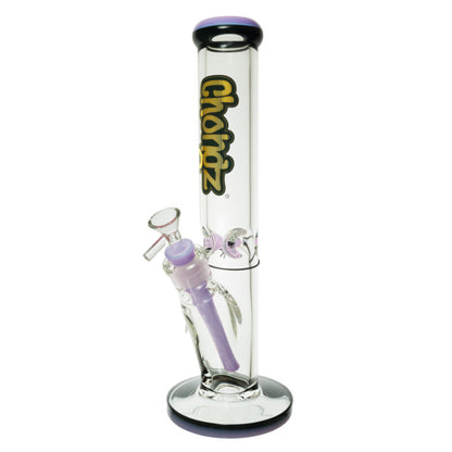 Chongz - Glass Waterpipe, 35cm, “Bob” 9mm, Straight Ice Pinch
