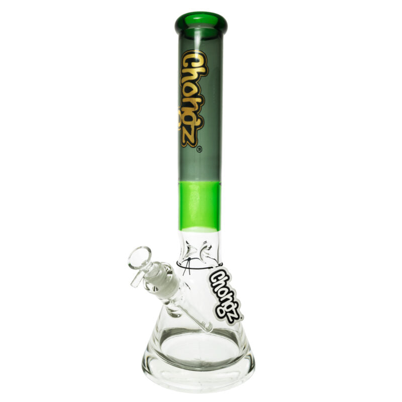 Chongz - Glass Waterpipe, 42cm, “Big Fat Base” Ice Pinch