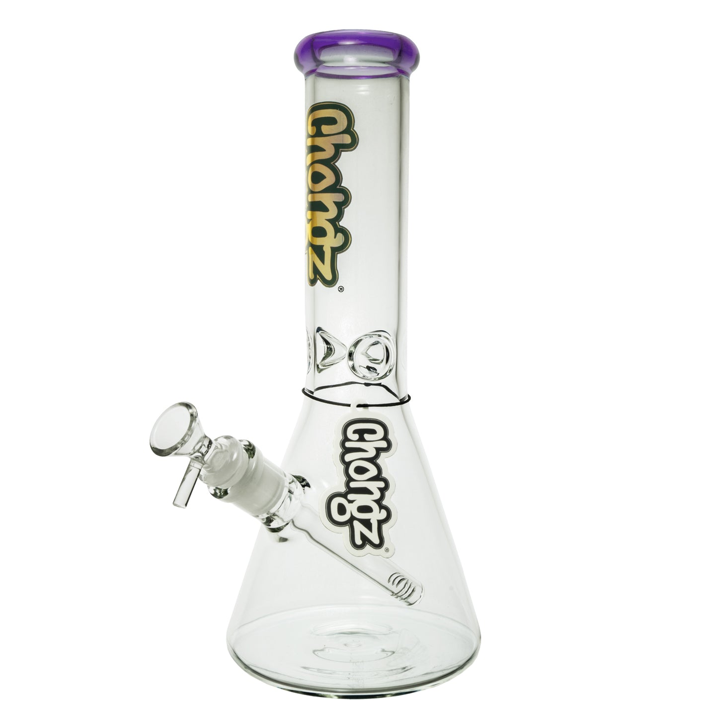 Chongz - Waterpipe, Glass, 30cm, Beaker w/ Ice Pinch, “Solid Gone”