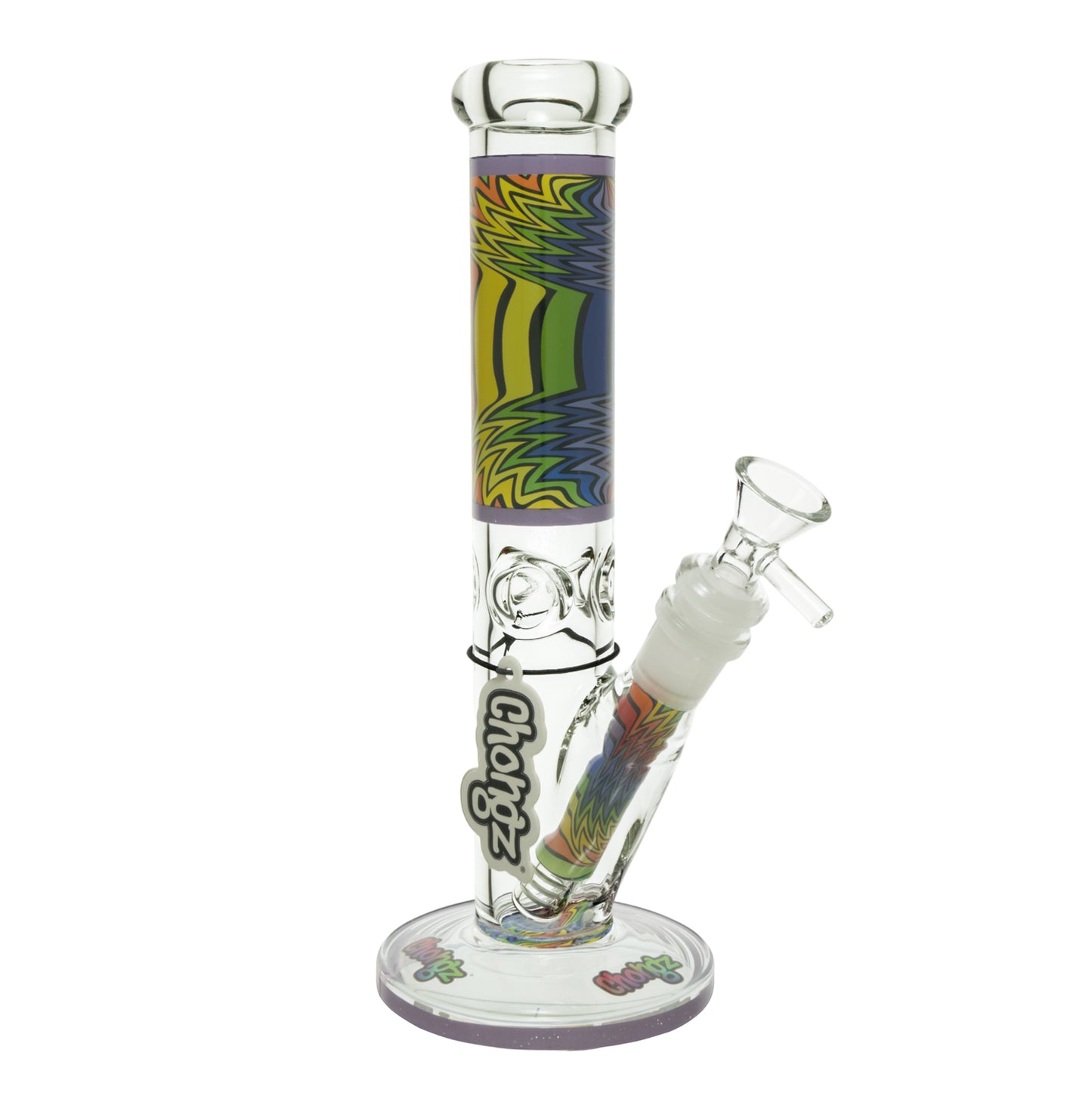 Chongz - Waterpipe, Glass, 25cm, Straight w/ Ice Pinch, “Horror Show"
