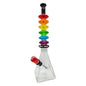 Chongz - Glass Waterpipe, 40cm, “Flag Day”, Rainbow Glycerin Filled