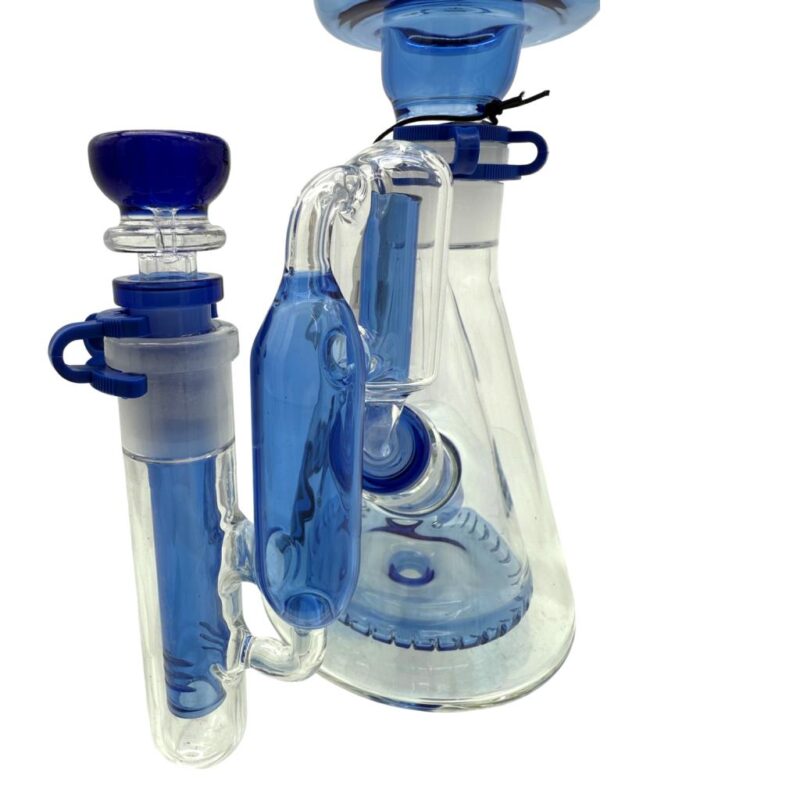 Chongz - Glass Waterpipe, Blue Accent “Tower of Power” Multi-Chamber D-Lux Ltd Edition Bong