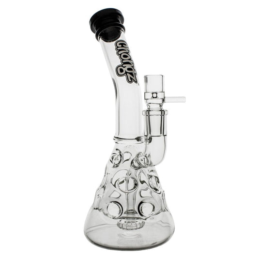Chongz - Glass Waterpipe, 28cm, Curved Beaker, “Holy Moley”