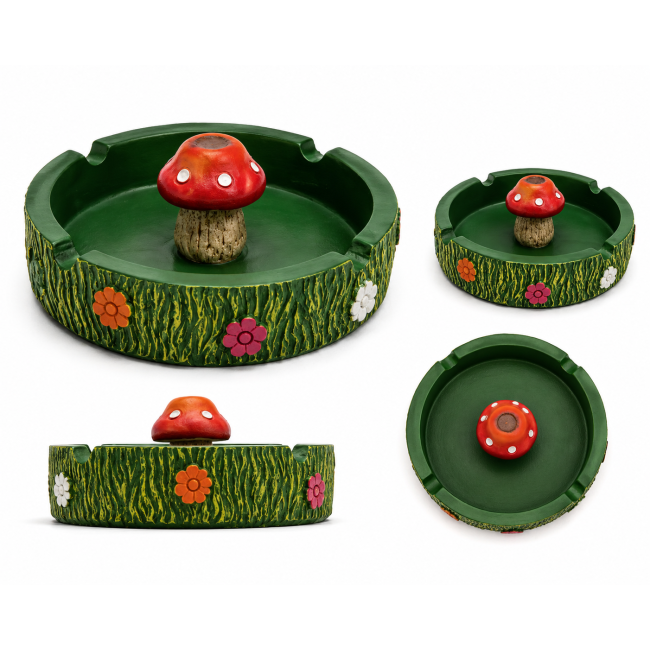 Ashtray - Moulded Resin, Mushroom (ASH028)