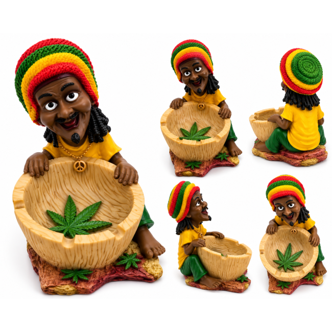 Ashtray - Moulded Resin, Rasta