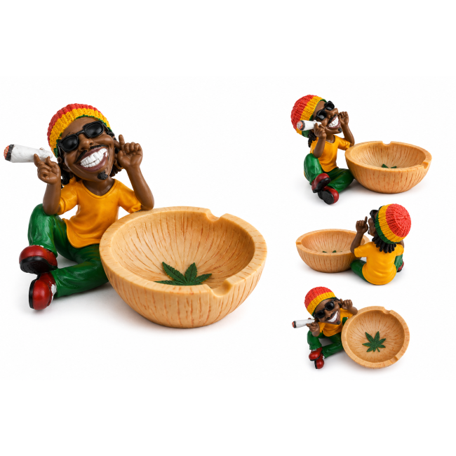 Ashtray - Moulded Resin, Rasta