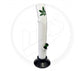 Acrylic Waterpipe - 30cm, Leaner, Milk White w/ Leaf