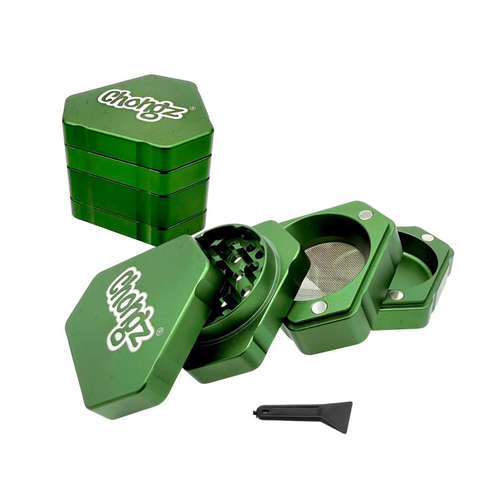 Chongz - Grinder, Metal, 44mm, 4pc, “Trifecta”