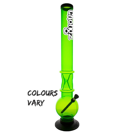 Chongz - Waterpipe, Acrylic, 50cm, Bubble w/ Ice Pinch, “Spilling Guts”