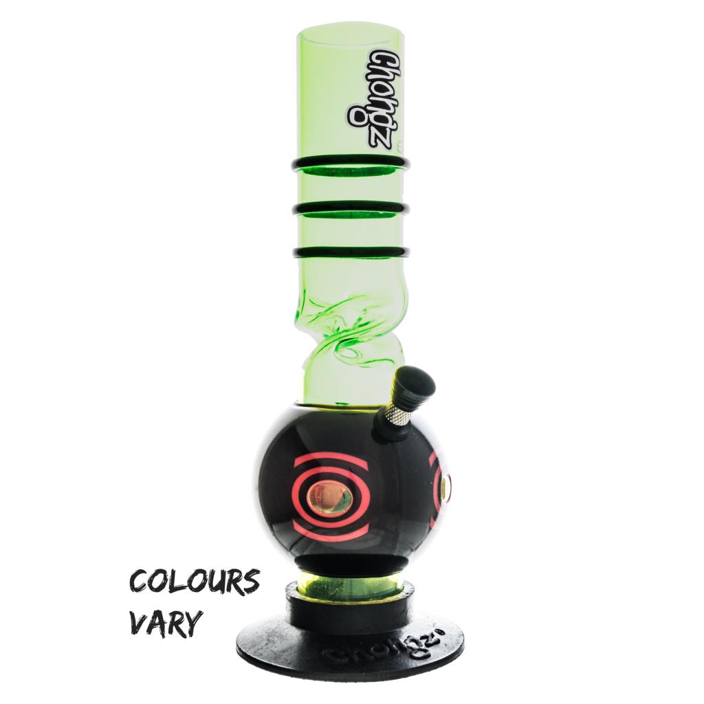 Chongz - Waterpipe, Acrylic, 30cm, Bubble w/ Ice Twist, "Super Nause"