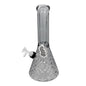 Chongz - Glass Waterpipe, 30cm, “Larry”, Smoked Cut Glass