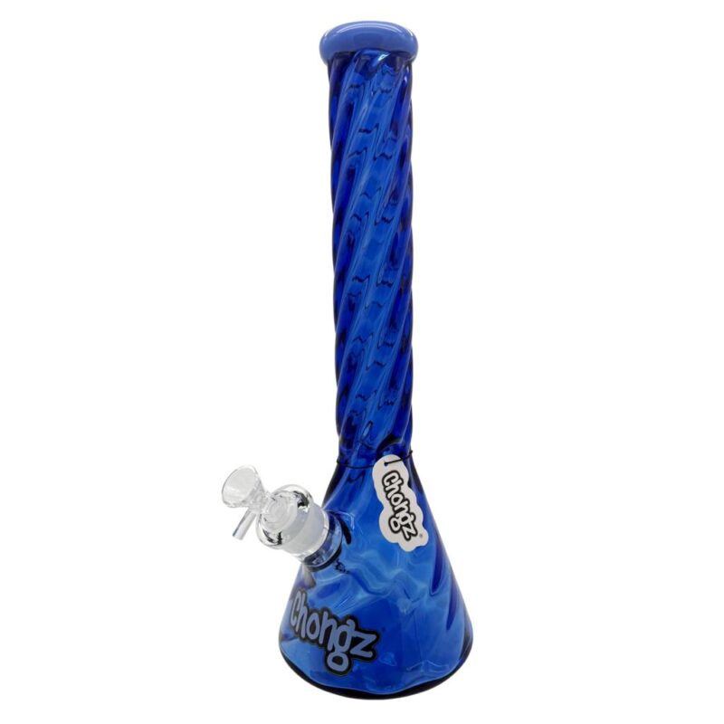Chongz - Glass Waterpipe, 40cm, "Twisted Melon" Beaker