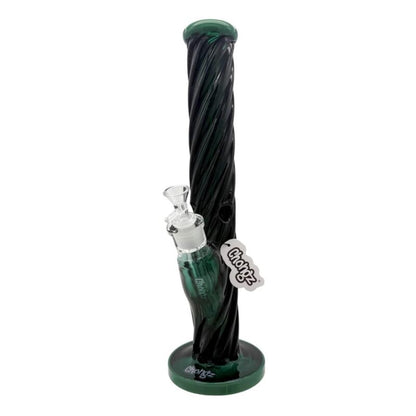 Chongz - Glass Waterpipe, 40cm, 9mm “Stone Ryland” Straight w/Ice Pinch