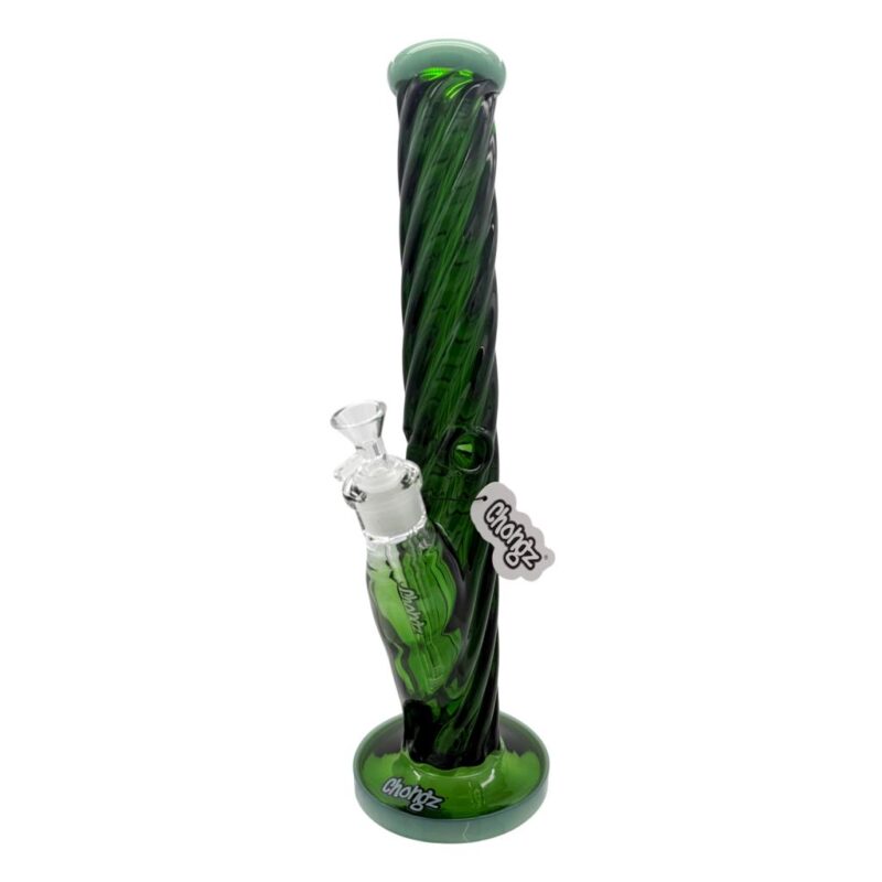 Chongz - Glass Waterpipe, 40cm, 9mm “Stone Ryland” Straight w/Ice Pinch