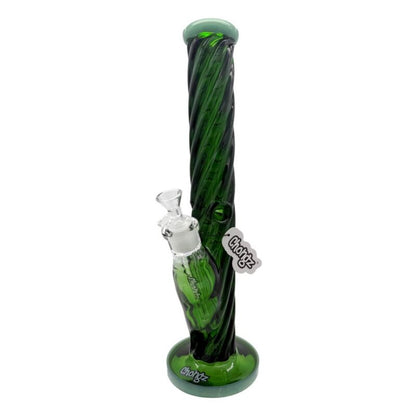 Chongz - Glass Waterpipe, 40cm, 9mm “Stone Ryland” Straight w/Ice Pinch