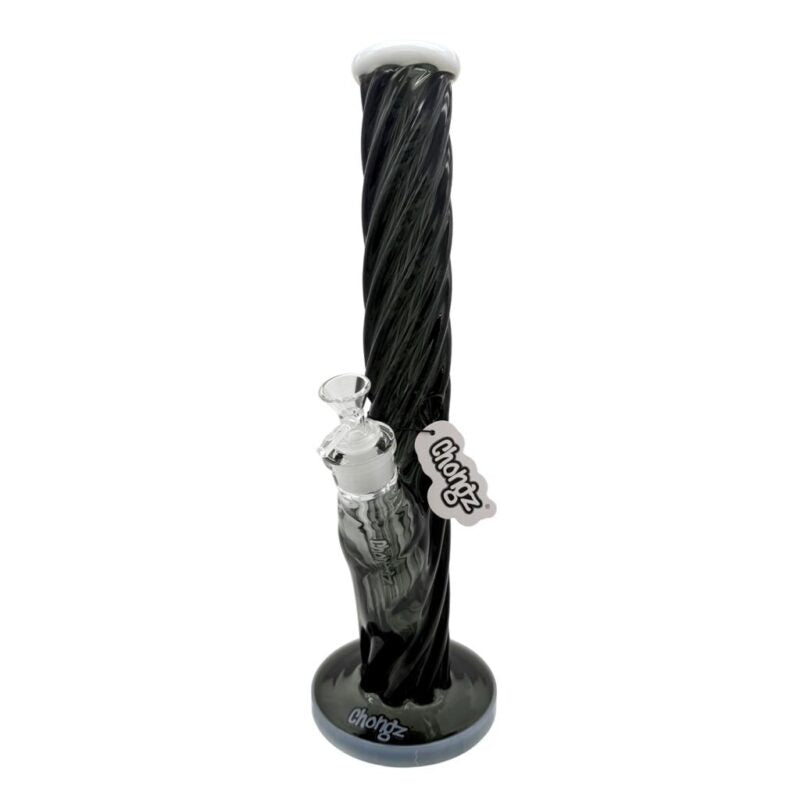 Chongz - Glass Waterpipe, 40cm, 9mm “Stone Ryland” Straight w/Ice Pinch