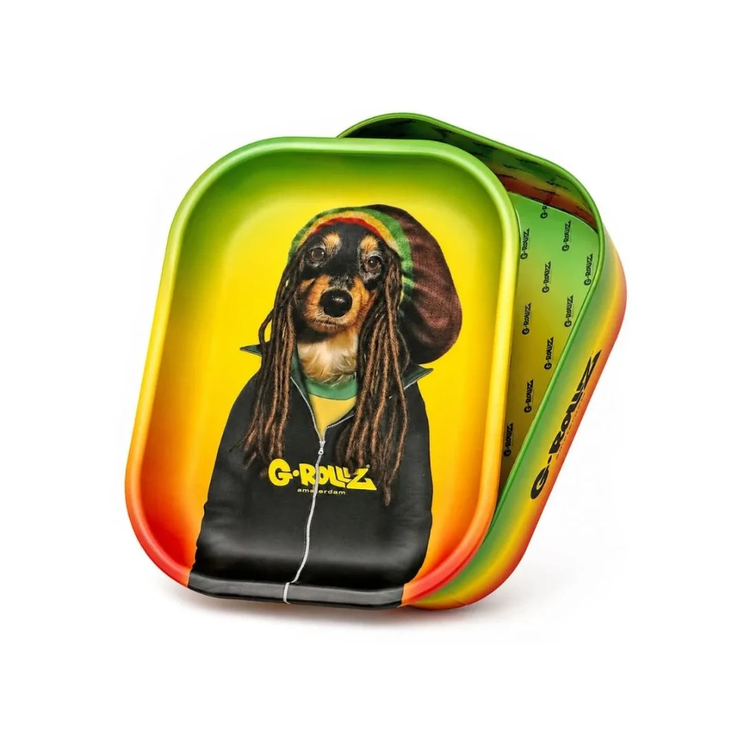 G.ROLLZ | Medium Tray + Tin | Metal Storage Box & Rolling Tray | Various Designs