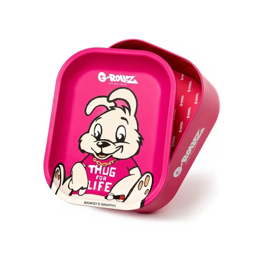 G.ROLLZ | Medium Tray + Tin | Metal Storage Box & Rolling Tray | Various Designs