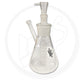 LOUD - Glass Waterpipe, 24cm, Flask Design with Spiral Downtube
