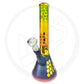 Glass Waterpipe - 30cm, Beaker w/ Ice Pinch, Rainbow Gold Electro Finish