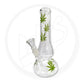 Glass Waterpipe - 25cm, Bubble Vase, Leaves