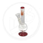 Glass Waterpipe - 17cm with Bubble Base, Leaf Design