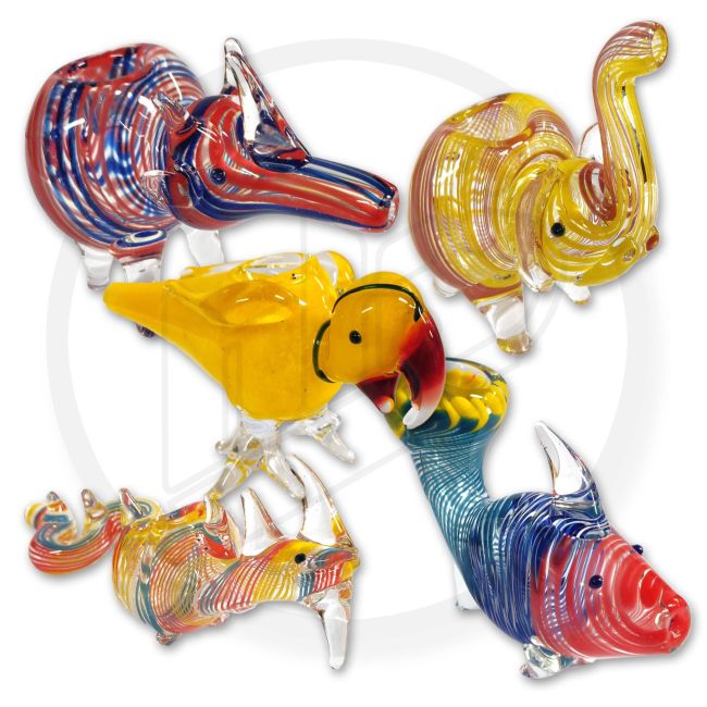 Glass Animal Pipes - Mixed designs