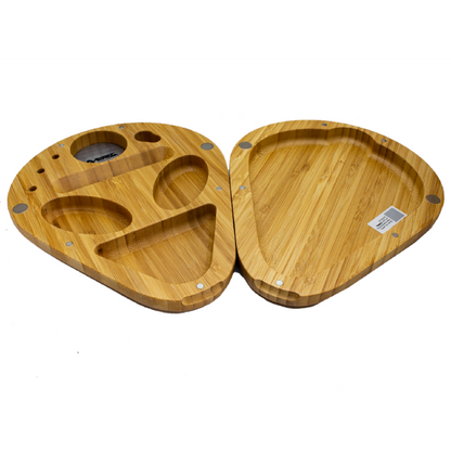G.ROLLZ | G Rollz Bamboo ALIEN Wooden Rolling Tray + Storage Box | 19cm x 23cm