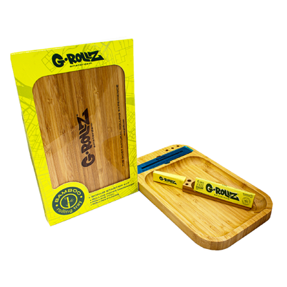 G.ROLLZ | G Rollz Bamboo LARGE Wooden Rolling Tray | 28cm x 17cm