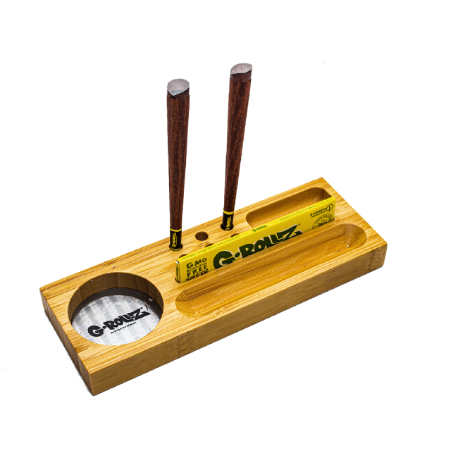 G.ROLLZ | G Rollz Bamboo SMALL Wooden Rolling Tray | 20cm x 7xm