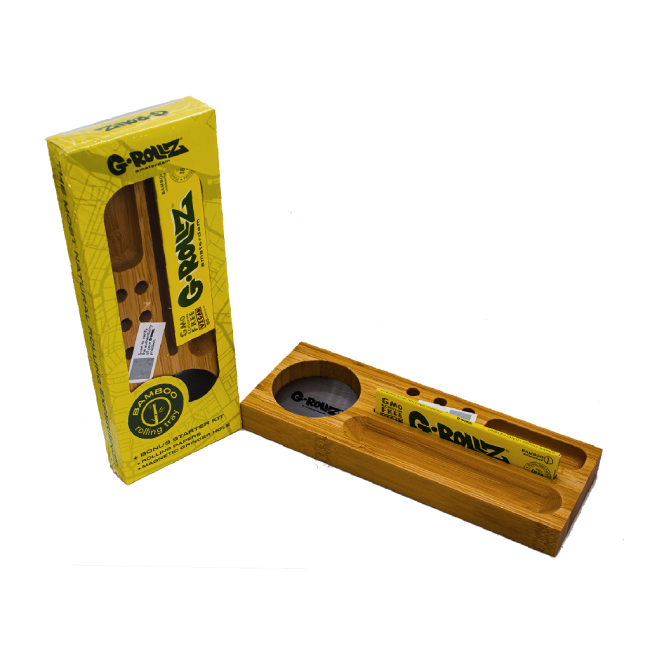 G.ROLLZ | G Rollz Bamboo SMALL Wooden Rolling Tray | 20cm x 7xm