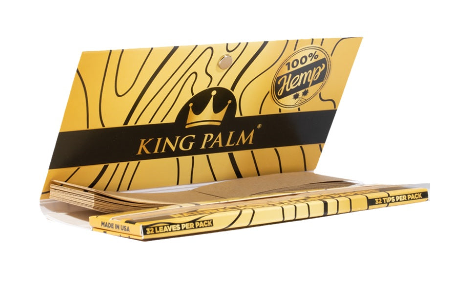 King Palm - Natural Hemp Rolling Papers and Tips, King Size