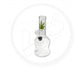 Glass Waterpipe - 15cm, Bulb Base, Leaf