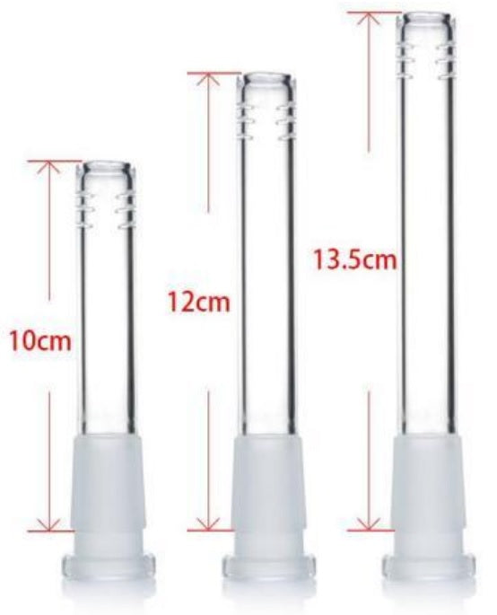 Downstem -  Clear Glass, 4 Inches Length, 14mm Joint