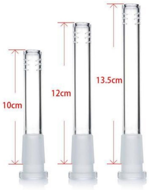 Downstem - Glass 18mm (Male) with 14mm (Female) Drop-in, Thick