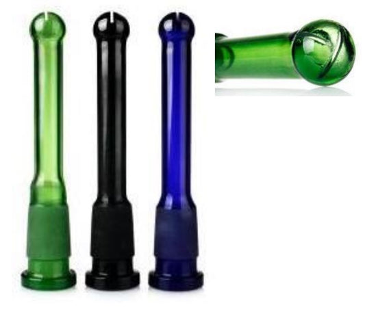 Downstem -  Coloured Glass with X Percolator, 4 Inches Length, 14mm Joint