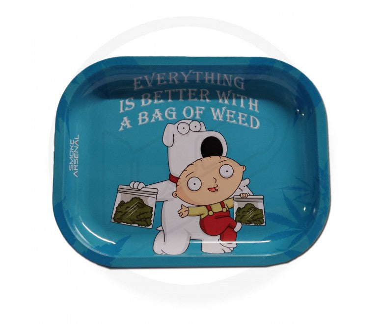 Smoke Arsenal - Rolling Tray, Small - Bag of Weed