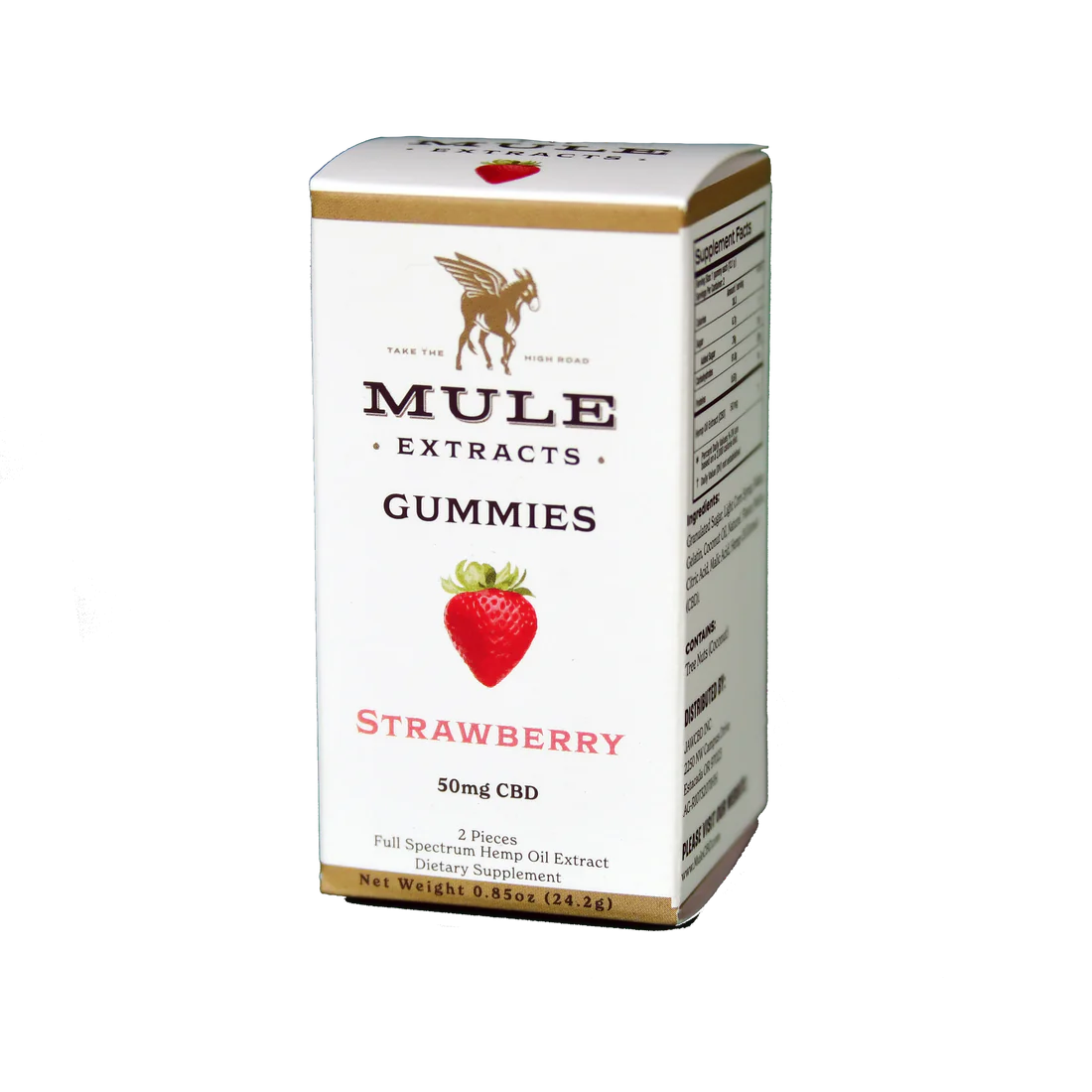 Mule Extracts CBD Gummies, Strawberry Bailiwick Botanicals