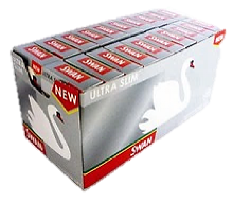 SWAN Filter Tips, Ultra Slim Silver Bailiwick Botanicals