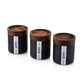 RYOT - Storage Box & 3 Black Glass Storage Jars