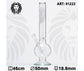 Waterpipe, Glass, White Lion - 46cm