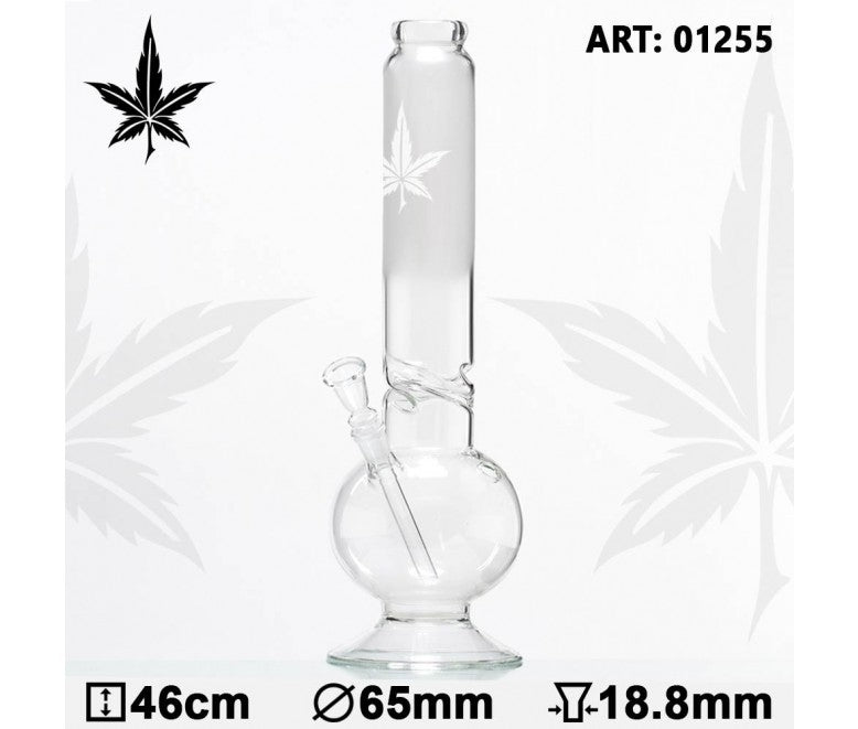 Waterpipe, Glass, Clouded Leaf - 46cm