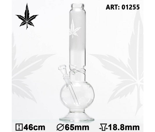 Glass Waterpipe - 46cm, Clouded Leaf