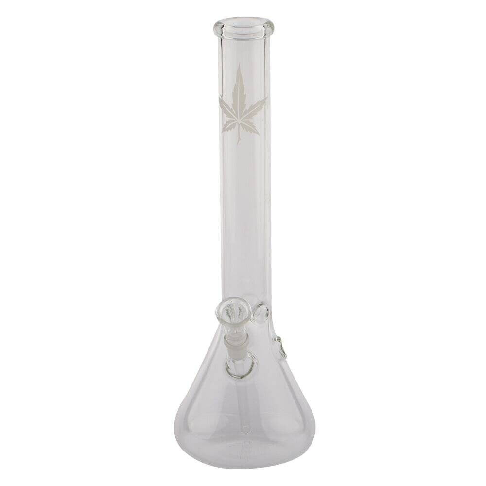 Waterpipe, Glass, Leaf Beaker, Ice Pinch - 35cm