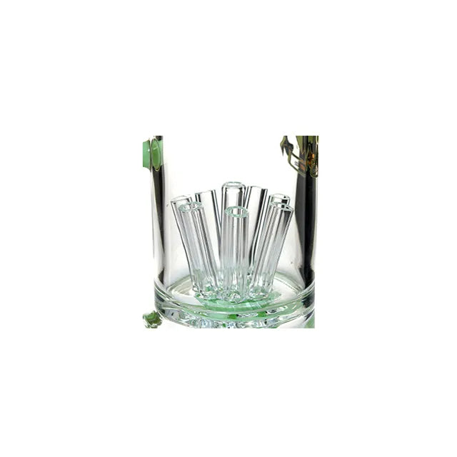 Phoenix Star - Glass Waterpipe, 35cm Straight, Sprinkler Percolator and Freezable Coil