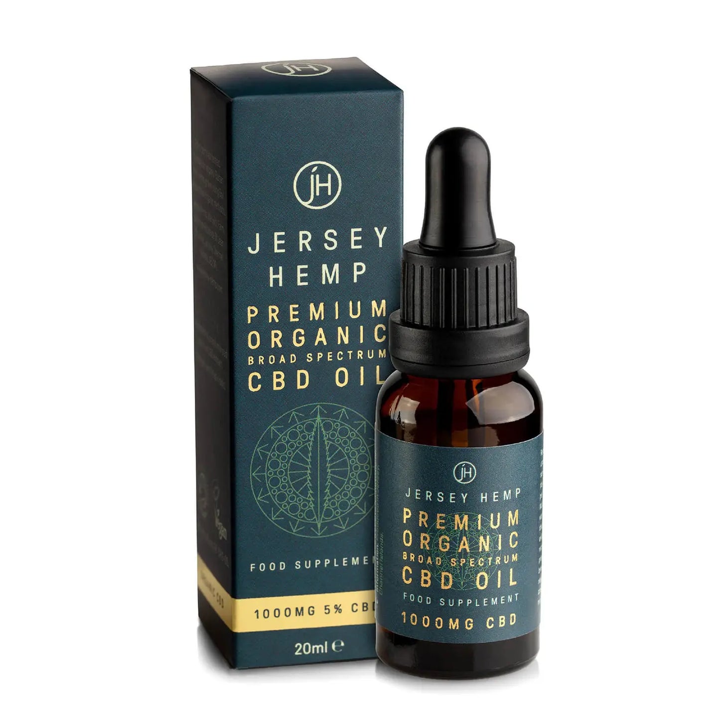 Jersey Hemp - CBD Oil, Broad Spectrum - 20ml Bottle